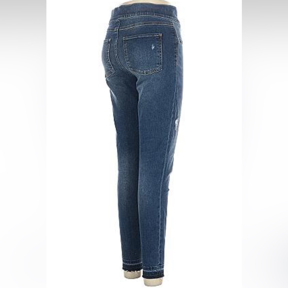 SPANX Mid-Rise Skinny Jeans in Dark Blue Wash - Picture 4 of 8